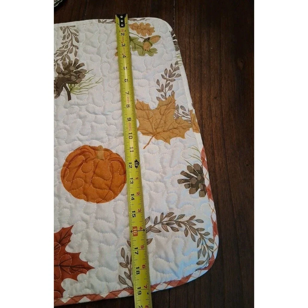 Standard Bed Pillow Sham Autumn Fall Leaves Pumpkins Harvest 19